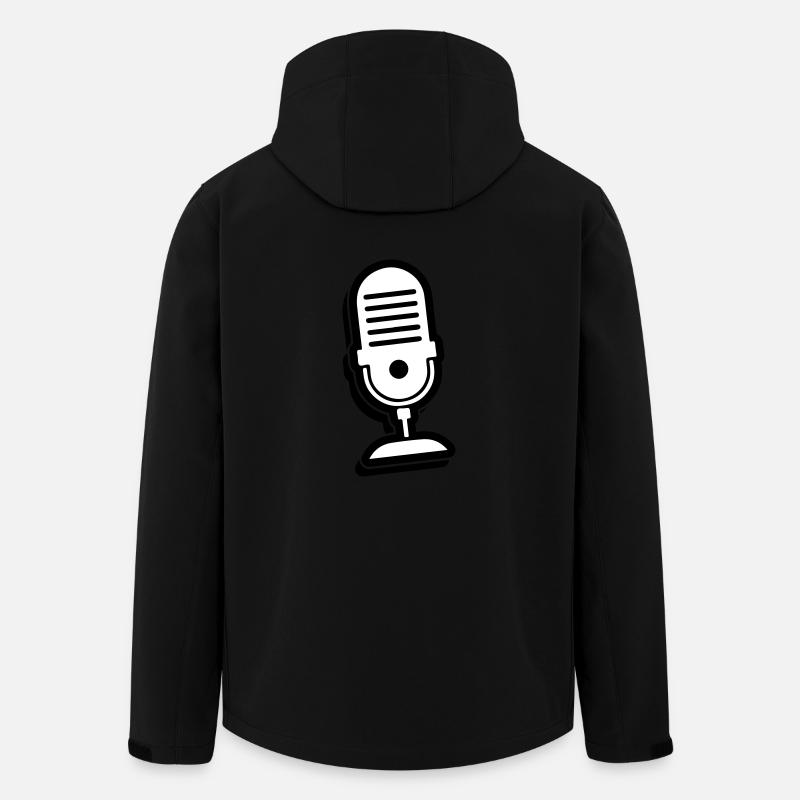 Microphone icon - Men’s Recycled Softshell Jacket by Stanley/Stella - black
