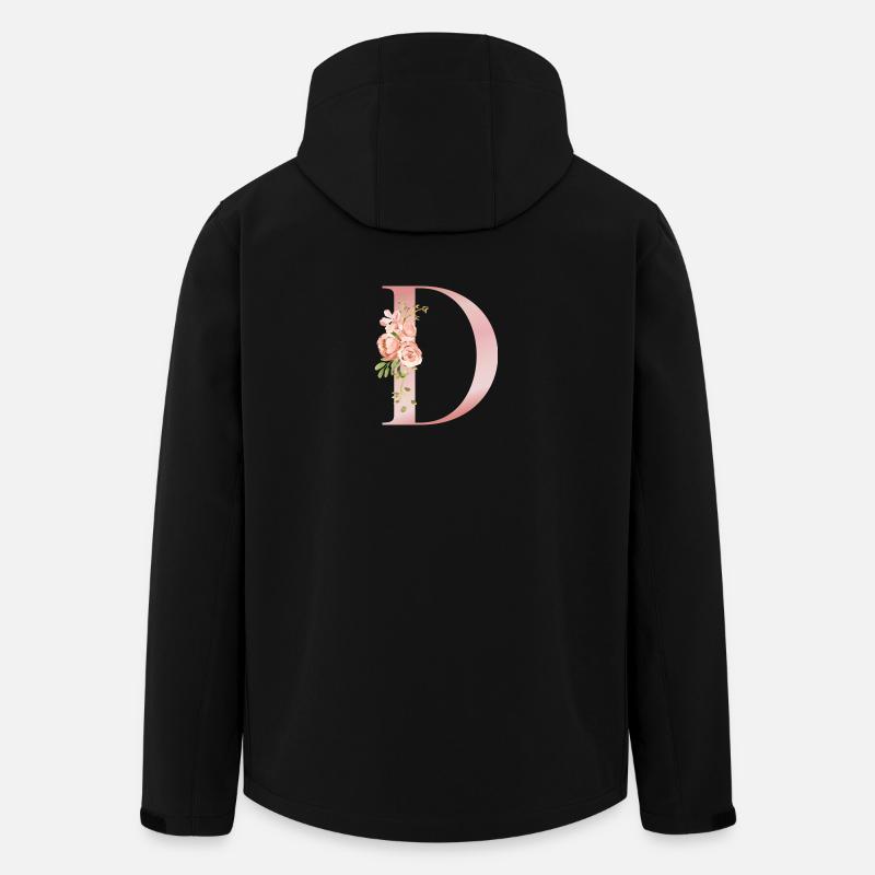 D florale pastel avec bouquet - Veste softshell homme en polyester recyclé Stanley/Stella - noir