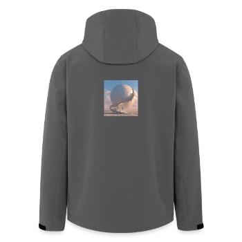 Spiral staircase to the moon sphere - Men’s Recycled Softshell Jacket by Stanley/Stella - black - Back - AI Model Male 185 light (185cm)