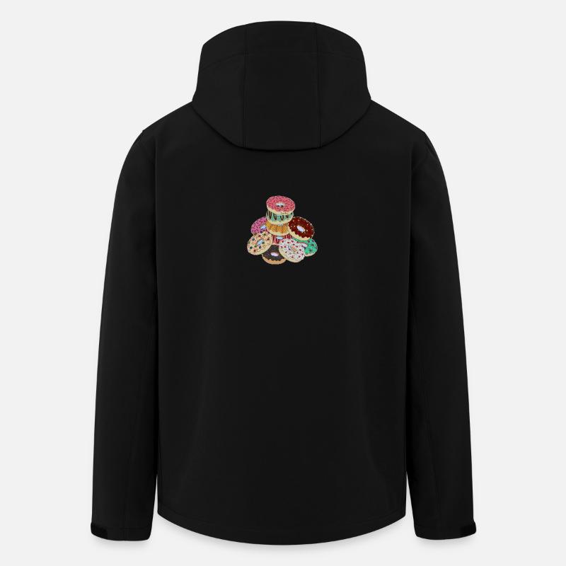 Pyramid of Rainbow Donuts - Men’s Recycled Softshell Jacket by Stanley/Stella - black