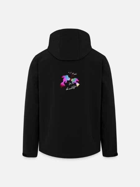 La vie est belle - Veste softshell homme en polyester recyclé Stanley/Stella - noir