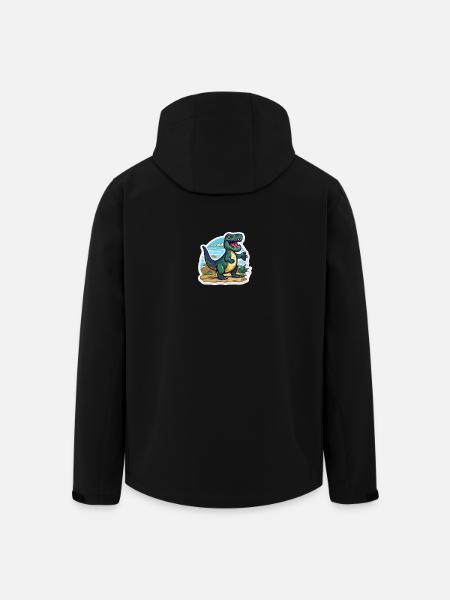Der Trex Dino ist Unterwegs - Recycelte Männer Softshell-Jacke von Stanley/Stella - Schwarz