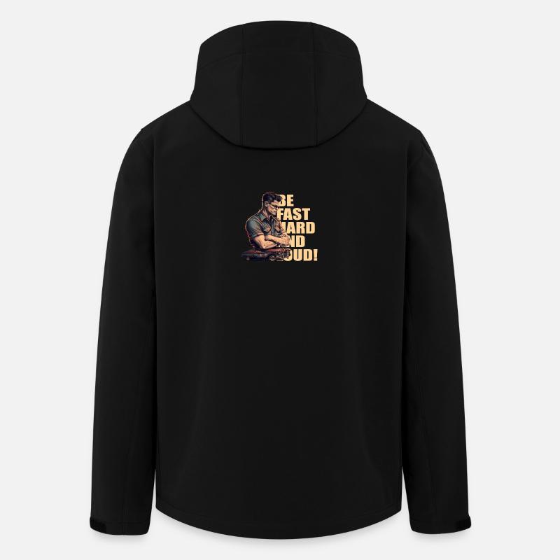 Mechanic with classic car - Men’s Recycled Softshell Jacket by Stanley/Stella - black