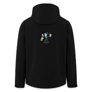 Bier Skelett Toast - Recycelte Männer Softshell-Jacke von Stanley/Stella - Schwarz - Hinten - AI Model Male 185 light (185cm)