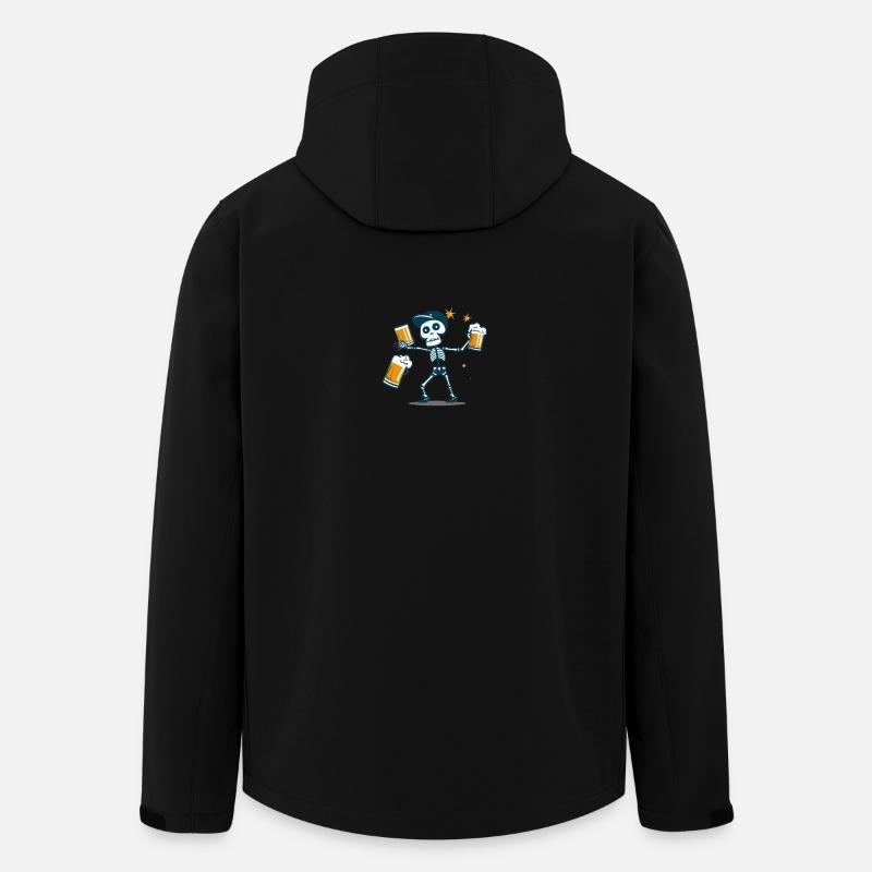 Toast squelette à la bière - Veste softshell homme en polyester recyclé Stanley/Stella - noir