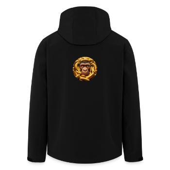 Monkey with bananas - Men’s Recycled Softshell Jacket by Stanley/Stella - black - Back - AI Model Male 185 light (185cm)