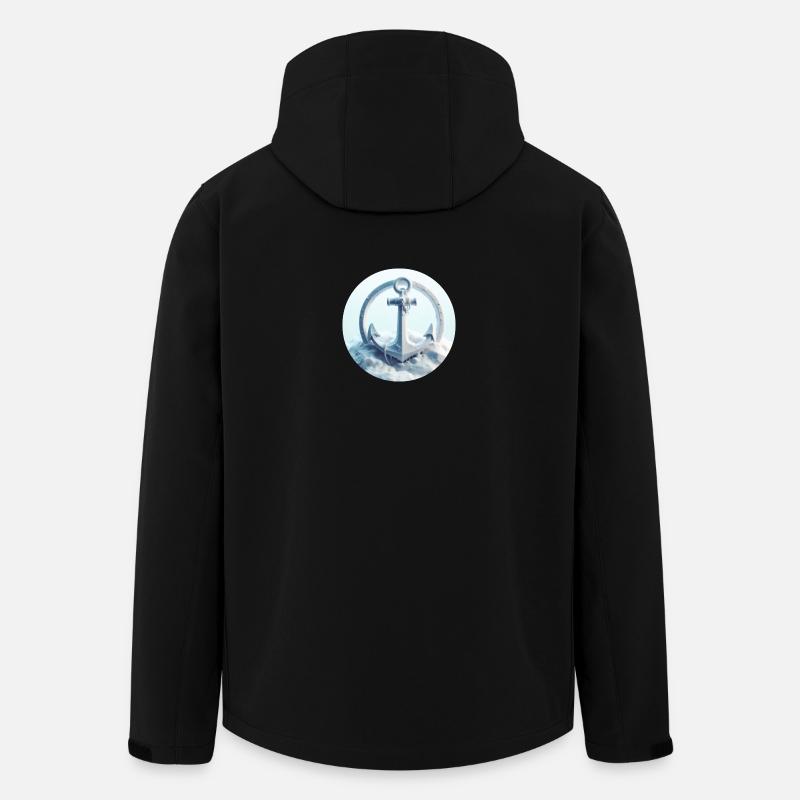 Anchor in Ice Landscape - Men’s Recycled Softshell Jacket by Stanley/Stella - black