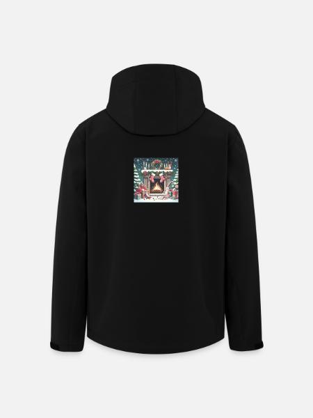 Weihnachts Design 4 - Recycelte Männer Softshell-Jacke von Stanley/Stella - Schwarz