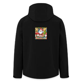 Weihnachts Design 10 - Recycelte Männer Softshell-Jacke von Stanley/Stella - Schwarz - Hinten - AI Model Male 185 light (185cm)