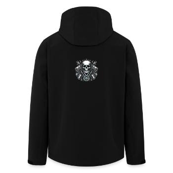 Biker Skull Design 2 - Recycelte Männer Softshell-Jacke von Stanley/Stella - Schwarz - Hinten - AI Model Male 185 light (185cm)