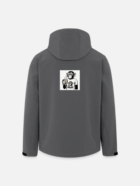 A monkey and his banana - Men’s Recycled Softshell Jacket by Stanley/Stella - black