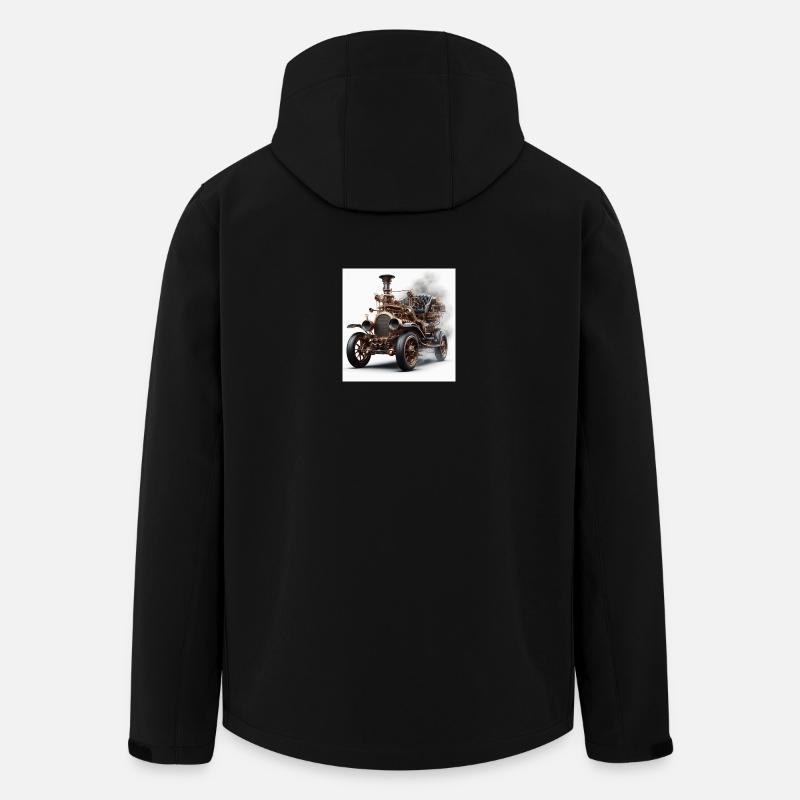Wagon à vapeur - Veste softshell homme en polyester recyclé Stanley/Stella - noir