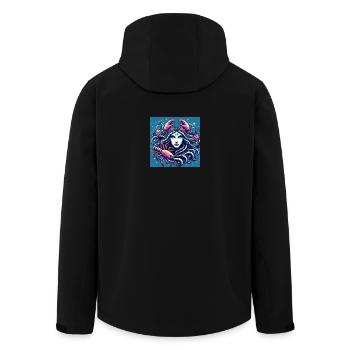 Sternzeichen Krebs als Pixelart für Damen - Recycelte Männer Softshell-Jacke von Stanley/Stella - Schwarz - Hinten - AI Model Male 185 light (185cm)