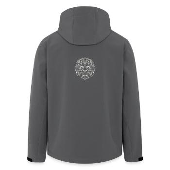 Psychedelic Lion Mandala - Men’s Recycled Softshell Jacket by Stanley/Stella - anthracite - Back - AI Model Male 185 light (185cm)