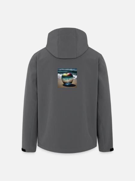 pomme - Veste softshell homme en polyester recyclé Stanley/Stella - noir