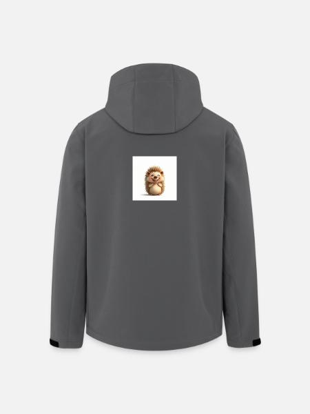Hérisson câlin trop mignon - Veste softshell homme en polyester recyclé Stanley/Stella - noir