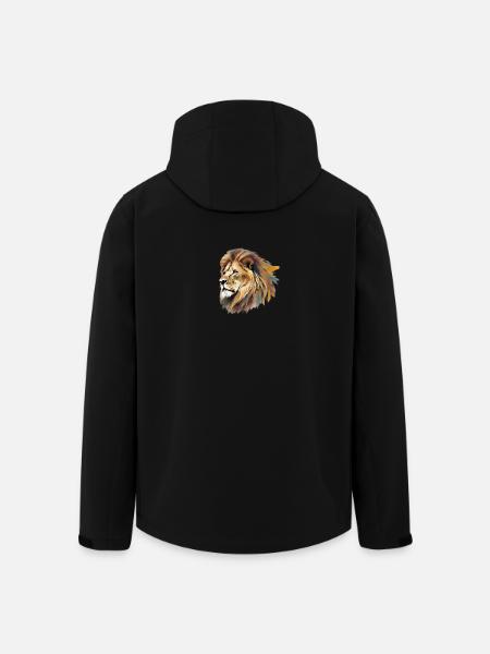 Farbenfroher Löwenkopf - Recycelte Männer Softshell-Jacke von Stanley/Stella - Schwarz