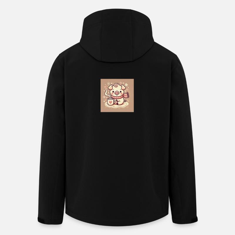 Hol Dir Dein Glücksschweinchen für 2025 - Recycelte Männer Softshell-Jacke von Stanley/Stella - Schwarz