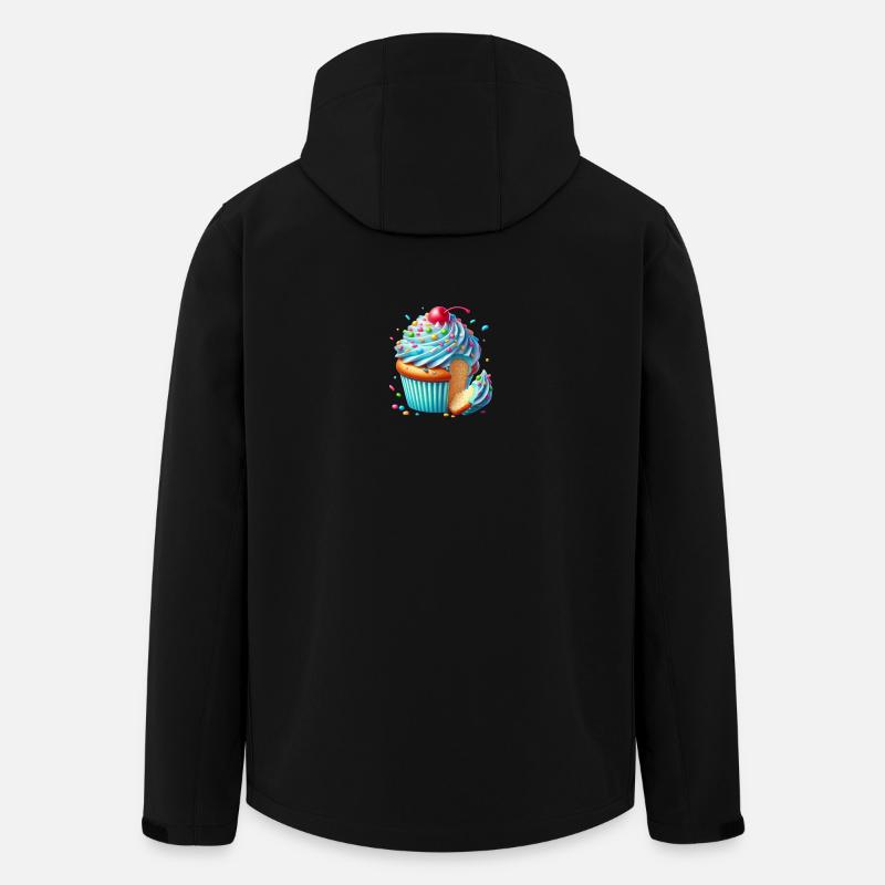 Blauer Cupcake mit bunten Streuseln - Recycelte Männer Softshell-Jacke von Stanley/Stella - Schwarz