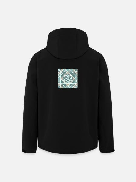 Geometrisches Mandala Muster - Recycelte Männer Softshell-Jacke von Stanley/Stella - Schwarz