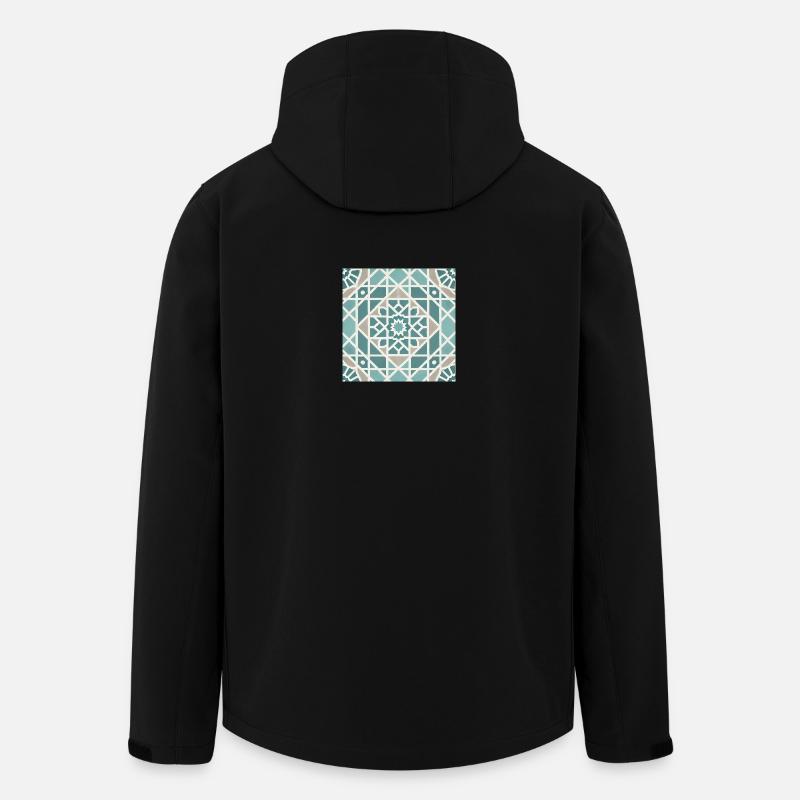 Geometrisches Mandala Muster - Recycelte Männer Softshell-Jacke von Stanley/Stella - Schwarz