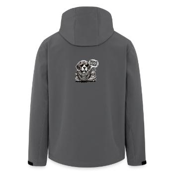 Woof Beagle HipHop Necklaces - Men’s Recycled Softshell Jacket by Stanley/Stella - anthracite - Back - AI Model Male 185 light (185cm)