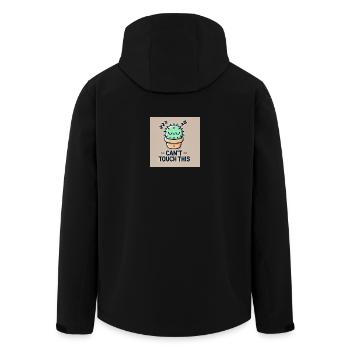 Can't Touch This - Men’s Recycled Softshell Jacket by Stanley/Stella - black - Back - AI Model Male 185 light (185cm)