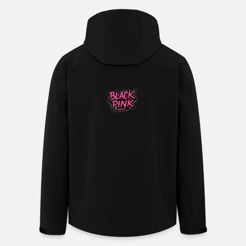 Pink Graffiti Kontrast - Recycelte Männer Softshell-Jacke von Stanley/Stella - Schwarz