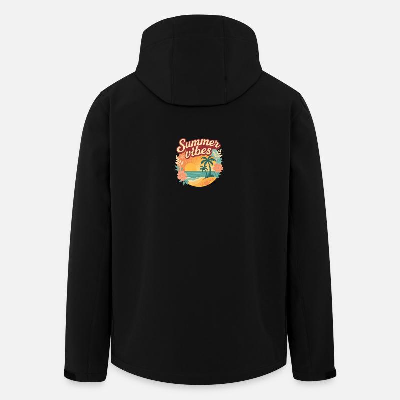 Summer Vibes,Sommershirt - Recycelte Männer Softshell-Jacke von Stanley/Stella - Schwarz
