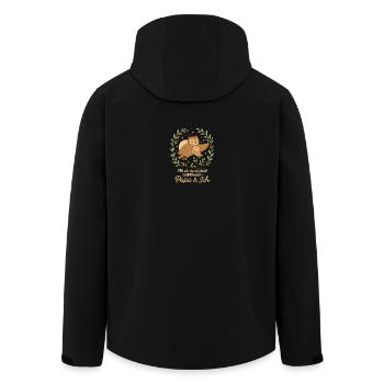 Papa und ich - Recycelte Männer Softshell-Jacke von Stanley/Stella - Schwarz - Hinten - AI Model Male 185 light (185cm)