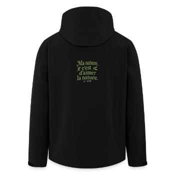 Amour de la nature - T-shirt écologique - Veste softshell homme en polyester recyclé Stanley/Stella - noir - Dos - AI Model Male 185 light (185cm)