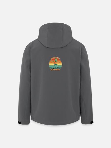 Retro Alien Skater - Men’s Recycled Softshell Jacket by Stanley/Stella - black