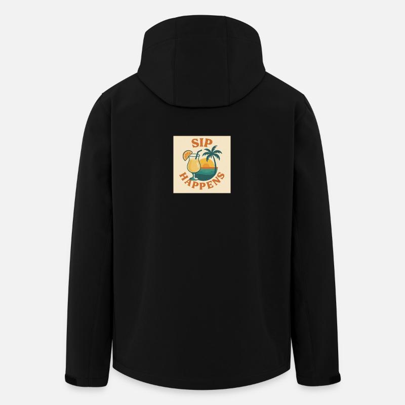 Sip Happens - Recycelte Männer Softshell-Jacke von Stanley/Stella - Schwarz