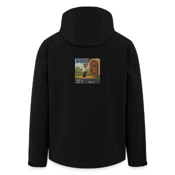 Parlez à la porte - Pixel Art Gaming - Veste softshell homme en polyester recyclé Stanley/Stella - noir - Dos - AI Model Male 185 light (185cm)