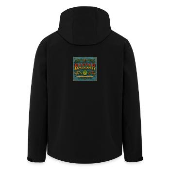 Vibrant Bassar Folk Pattern - Men’s Recycled Softshell Jacket by Stanley/Stella - black - Back - AI Model Male 185 light (185cm)