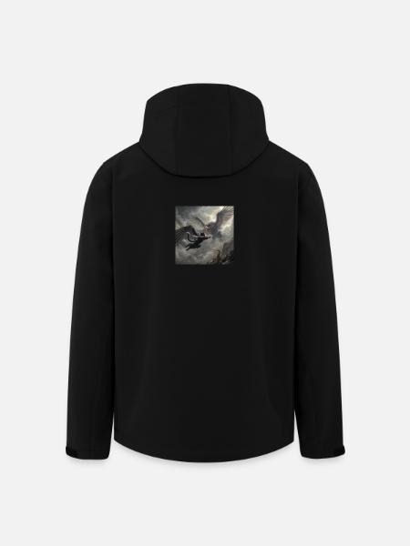 Mythical Battle of Eagle and Ninja - Men’s Recycled Softshell Jacket by Stanley/Stella - black