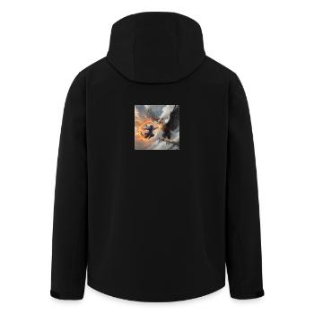Legendäre Bestie und Krieger in der Schlacht - Recycelte Männer Softshell-Jacke von Stanley/Stella - Schwarz - Hinten - AI Model Male 185 light (185cm)
