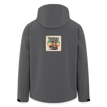 Mignon Teddy Bear Player sur T-shirt - Veste softshell homme en polyester recyclé Stanley/Stella - charbon - Dos - AI Model Male 185 light (185cm)