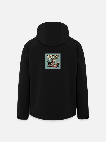 Dog and Console: Virtual Gameplay - Men’s Recycled Softshell Jacket by Stanley/Stella - black