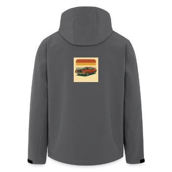Vintage Muscle Car Retro Design - Recycelte Männer Softshell-Jacke von Stanley/Stella - Anthrazit - Hinten - AI Model Male 185 light (185cm)