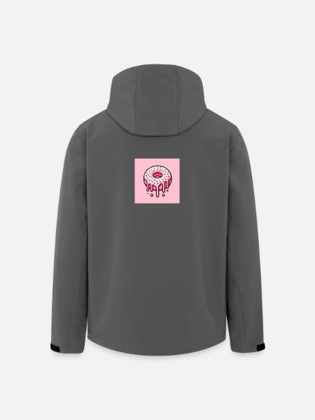 212002147_347707337_Pinker_Donut - Recycelte Männer Softshell-Jacke von Stanley/Stella - Schwarz