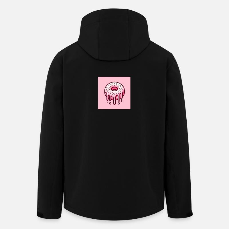 212002147_347707337_Pinker_Donut - Recycelte Männer Softshell-Jacke von Stanley/Stella - Schwarz