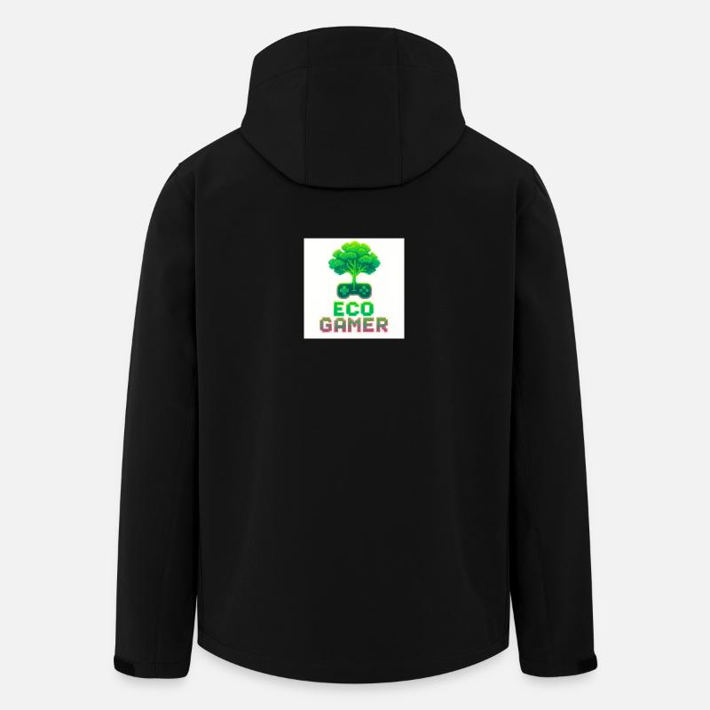 Eco Player Pixel Art - Recycelte Männer Softshell-Jacke von Stanley/Stella - Schwarz