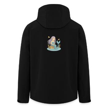 Nordic Fantasy - Purple Mermaid - Men’s Recycled Softshell Jacket by Stanley/Stella - black - Back - AI Model Male 185 light (185cm)
