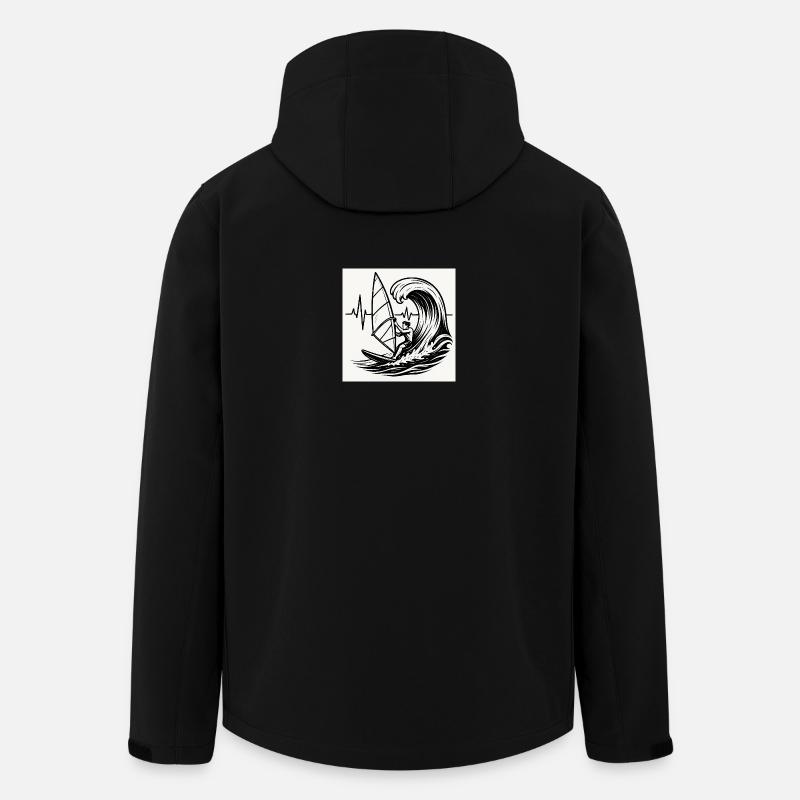 Surfer - Recycelte Männer Softshell-Jacke von Stanley/Stella - Schwarz