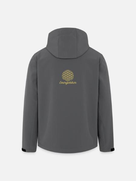 Blume des Lebens - Energetik - Recycelte Männer Softshell-Jacke von Stanley/Stella - Schwarz