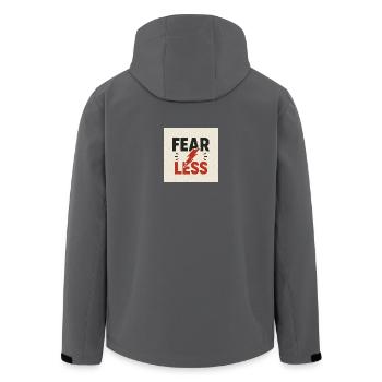 Motivierendes Power-Shock-Design - Recycelte Männer Softshell-Jacke von Stanley/Stella - Anthrazit - Hinten - AI Model Male 185 light (185cm)