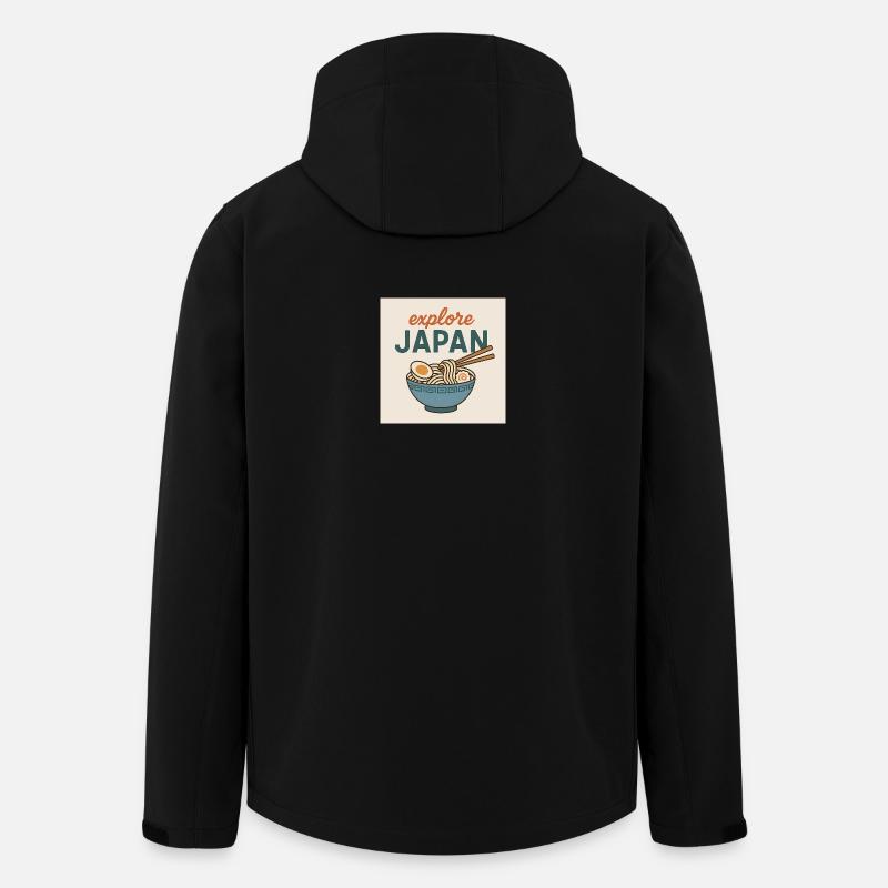 explore Japan Ramen - Veste softshell homme en polyester recyclé Stanley/Stella - noir
