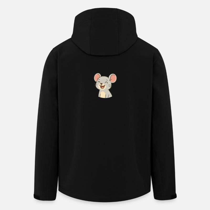Lachende_Maus - Recycelte Männer Softshell-Jacke von Stanley/Stella - Schwarz