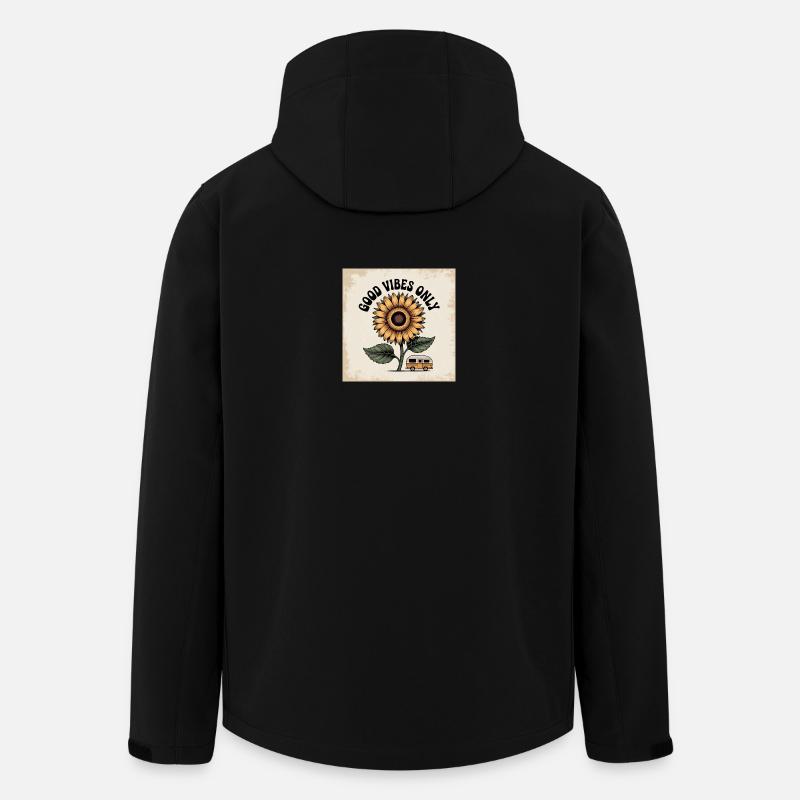 Sonnenblumenblume mit positiver Botschaft - Recycelte Männer Softshell-Jacke von Stanley/Stella - Schwarz